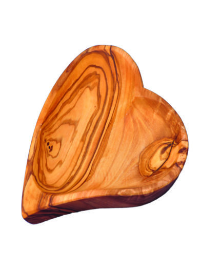 Cretan Knives Skalidakis Olive Wood Heart Shaped Plate Cretan Knives Skalidakis Olive Wood Heart Shaped Plate