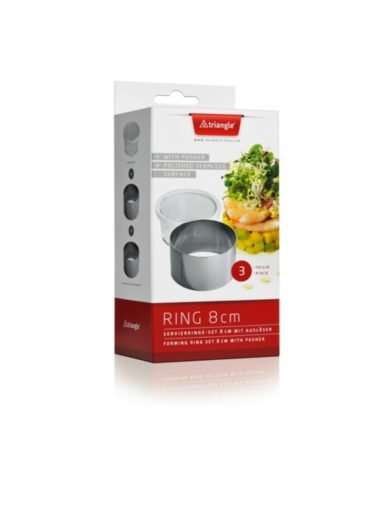 Forming ring set 8cm, 2 pc with pusher, boxed Forming ring set 8cm, 2 pc with pusher, boxed