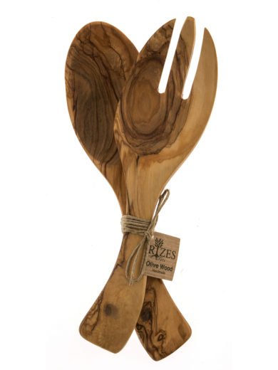 Cretan Knives Skalidakis Olive Wood Salad Serving Set 23cm Cretan Knives Skalidakis Olive Wood Salad Serving Set 23cm