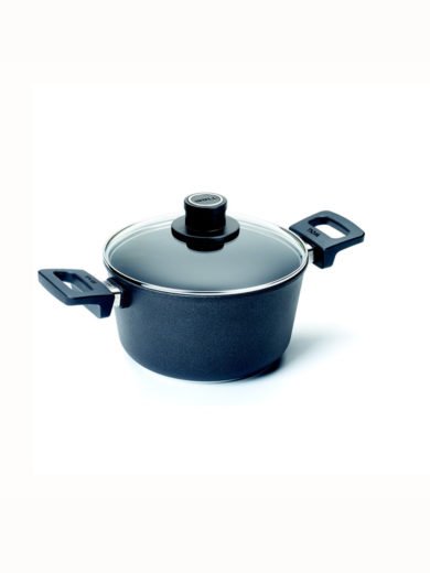Woll Titanium Nowo Pot, matching safety glass lid 20cm Woll Titanium Nowo Pot, matching safety glass lid 20cm