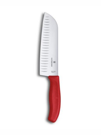 Swiss Classic Santoku Knife, 17cm red blade, in gift box Swiss Classic Santoku Knife, 17cm red blade, in gift box