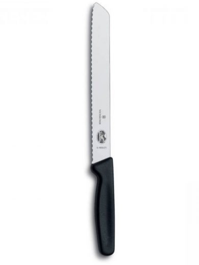 Victorinox bread knife, 21cm serrated blade, black handle Victorinox bread knife, 21cm serrated blade, black handle