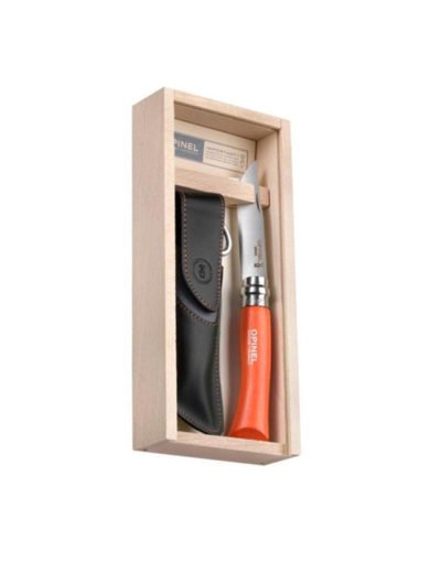 Opinel Vertigo Σουγιάς Σε Κασετίνα Ξύλινη Με Τζάμι Πορτοκαλί N° 7