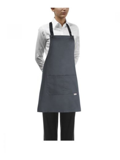 Egochef Bib Apron Short Grey Egochef Bib Apron Short Grey