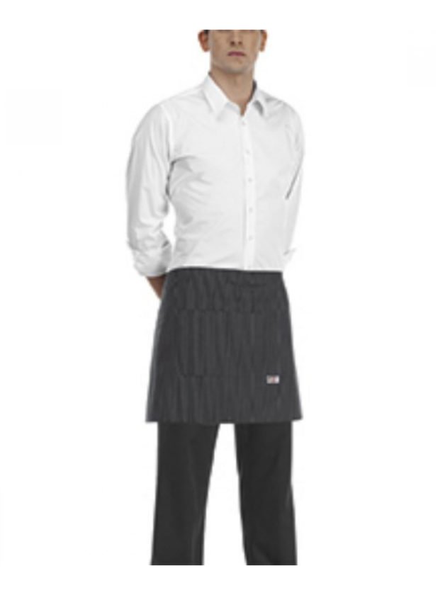 Egochef Ποδιά Μέσης 40x70 εκ Sir Μαύρη Με Λευκές Ρίγες Egochef Ποδιά Μέσης 40x70 εκ Sir Μαύρη Με Λευκές Ρίγες