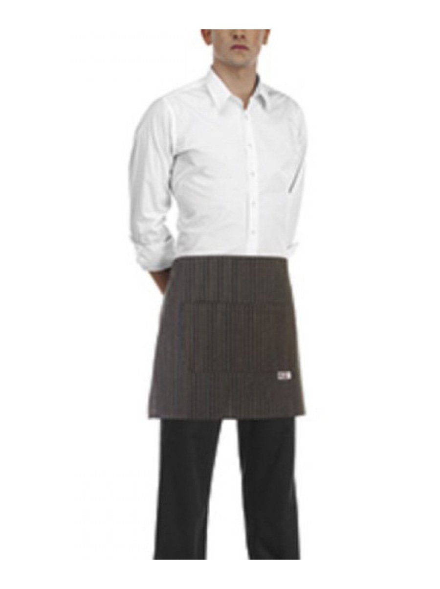 Egochef Ποδιά Μέσης 40x70 εκ Cacao Μαύρη Με Ρίγες Egochef Ποδιά Μέσης 40x70 εκ Cacao Μαύρη Με Ρίγες