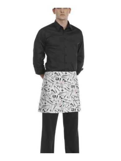 Egochef Ποδιά Μέσης 40x70 εκ Λευκή Με Σχέδια Chefwear Egochef Ποδιά Μέσης 40x70 εκ Λευκή Με Σχέδια Chefwear