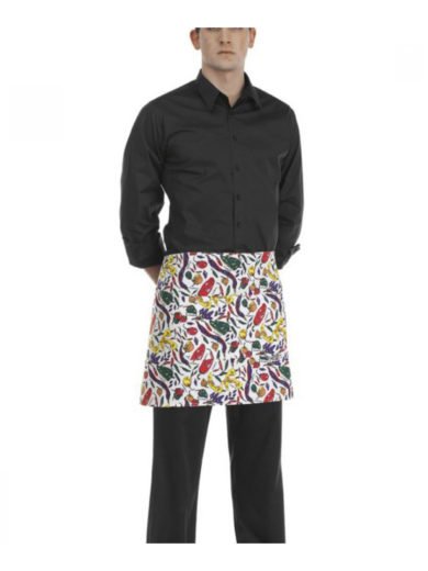 Egochef Ποδιά Μέσης 40x70 εκ Λευκή Με Σχέδια Spezie Egochef Ποδιά Μέσης 40x70 εκ Λευκή Με Σχέδια Spezie