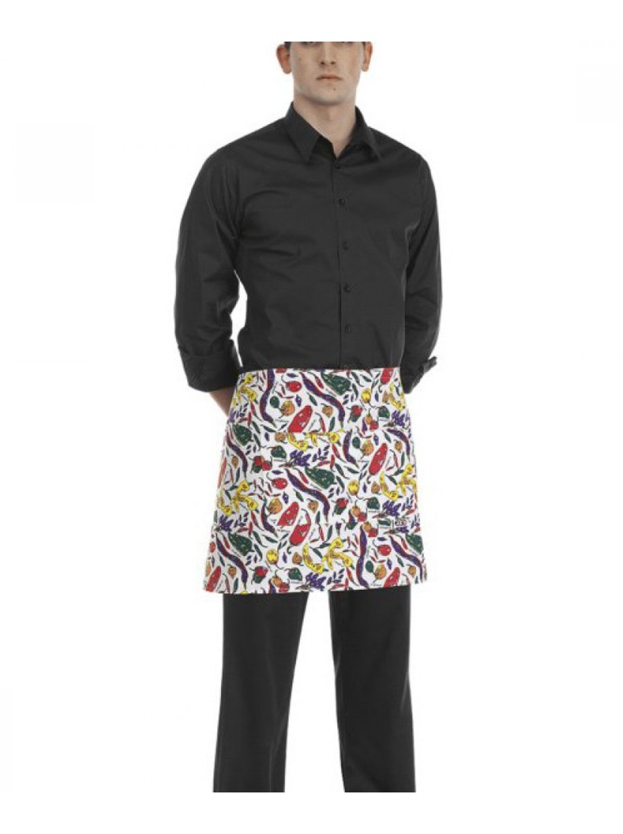 Egochef Ποδιά Μέσης 40x70 εκ Λευκή Με Σχέδια Spezie Egochef Ποδιά Μέσης 40x70 εκ Λευκή Με Σχέδια Spezie