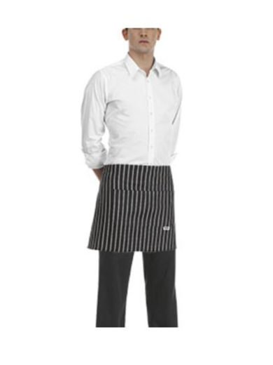 Egochef Ποδιά Μέσης 40x70 εκ America Μαύρη με Γκρί Ρίγα Egochef Ποδιά Μέσης 40x70 εκ America Μαύρη με Γκρί Ρίγα