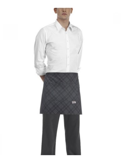 Egochef Ποδιά Μέσης 40x70 cm Iron Γκρί Καρό Egochef Ποδιά Μέσης 40x70 cm Iron Γκρί Καρό