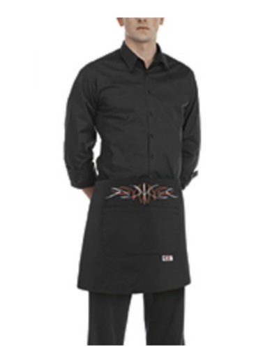 Egochef Waist Apron 40x70 cm Black With Prints Tribal Biker Egochef Waist Apron 40x70 cm Black With Prints Tribal Biker