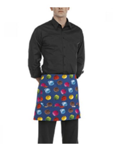 Egochef Ποδιά Μέσης 40x70 cm Μπλέ Με Σχέδια Ice Cream Egochef Ποδιά Μέσης 40x70 cm Μπλέ Με Σχέδια Ice Cream