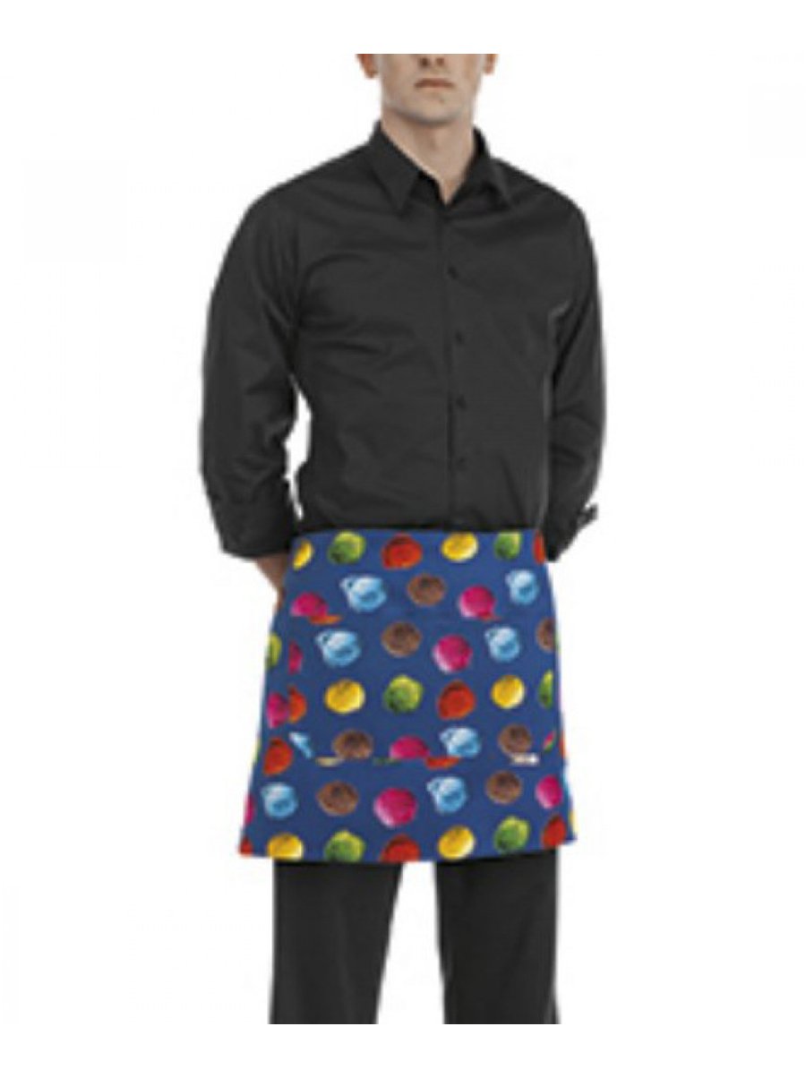 Egochef Ποδιά Μέσης 40x70 cm Μπλέ Με Σχέδια Ice Cream Egochef Ποδιά Μέσης 40x70 cm Μπλέ Με Σχέδια Ice Cream