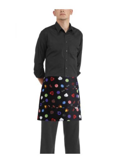 Egochef Ποδιά Μέσης 40x70 εκ Μαύρη Με Σχέδια Bon Bon Egochef Ποδιά Μέσης 40x70 εκ Μαύρη Με Σχέδια Bon Bon