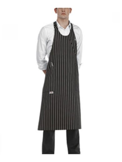 Egochef Ποδιά Επιστήθια Μακριά America Μαύρη Με Ρίγες Egochef Ποδιά Επιστήθια Μακριά America Μαύρη Με Ρίγες