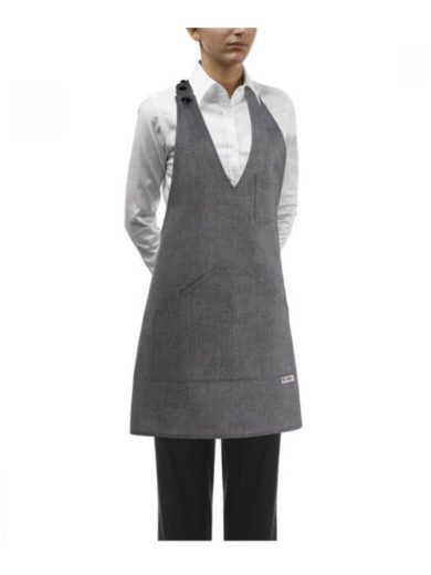 Egochef Bib Apron Short Grey Egochef Bib Apron Short Grey