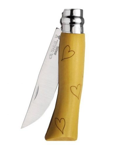 Opinel Inox Nature Coeurs Σουγιάς Καρδιές N°7 Opinel Inox Nature Coeurs Σουγιάς Καρδιές N°7
