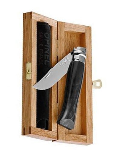 Opinel Σουγιάς Με Λαβή Από Κέρατο Σε Ξύλινη Κασετίνα Ν° 8