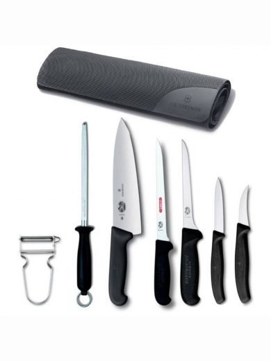 Victorinox Σετ Μαχαίρια Για Σεφ Και Θήκη Μεταφοράς Προσφορά Για Σπουδαστές 7 τμχ
