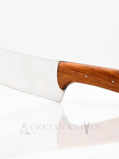 Χειροποίητο Μαχαίρι Chef 18 εκ, Ανοξείδωτη Λεπίδα και Λαβή απο Ξύλο Τριανταφυλλίας. CretanKnives Skalidakis
