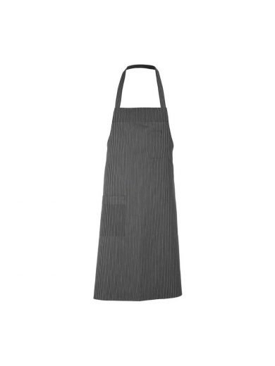 Giblor's Bib Apron Long Grey With Stripes Giblor's Bib Apron Long Grey With Stripes