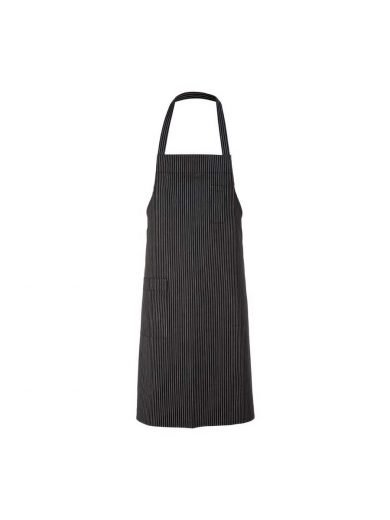 Giblor's Bib Apron Long Black With Stripes Giblor's Bib Apron Long Black With Stripes