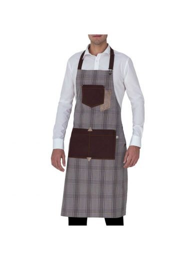 Giblor's Bib Apron Long Bristol Brown Plaid Giblor's Bib Apron Long Bristol Brown Plaid