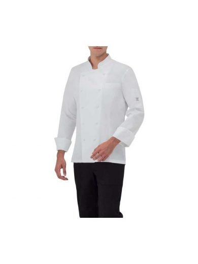 Σακάκι σεφ λευκό slim fit 100% βαμβακερό Max Σακάκι σεφ λευκό slim fit 100% βαμβακερό Max