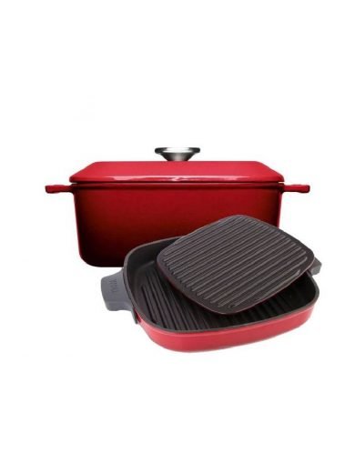 Woll Σετ Xύτρα Και Γκριλιέρα Chili Red Iron 2 τμχ