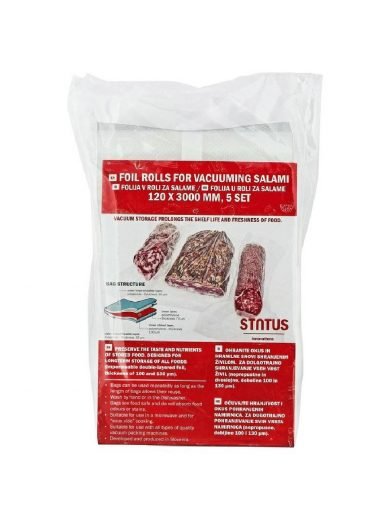 Status, Σακούλες Vacuum Συντήρησης Τροφίμων 12 εκατ. Σε Ρολό 3 Μέτρων, Σετ 5 τμχ.