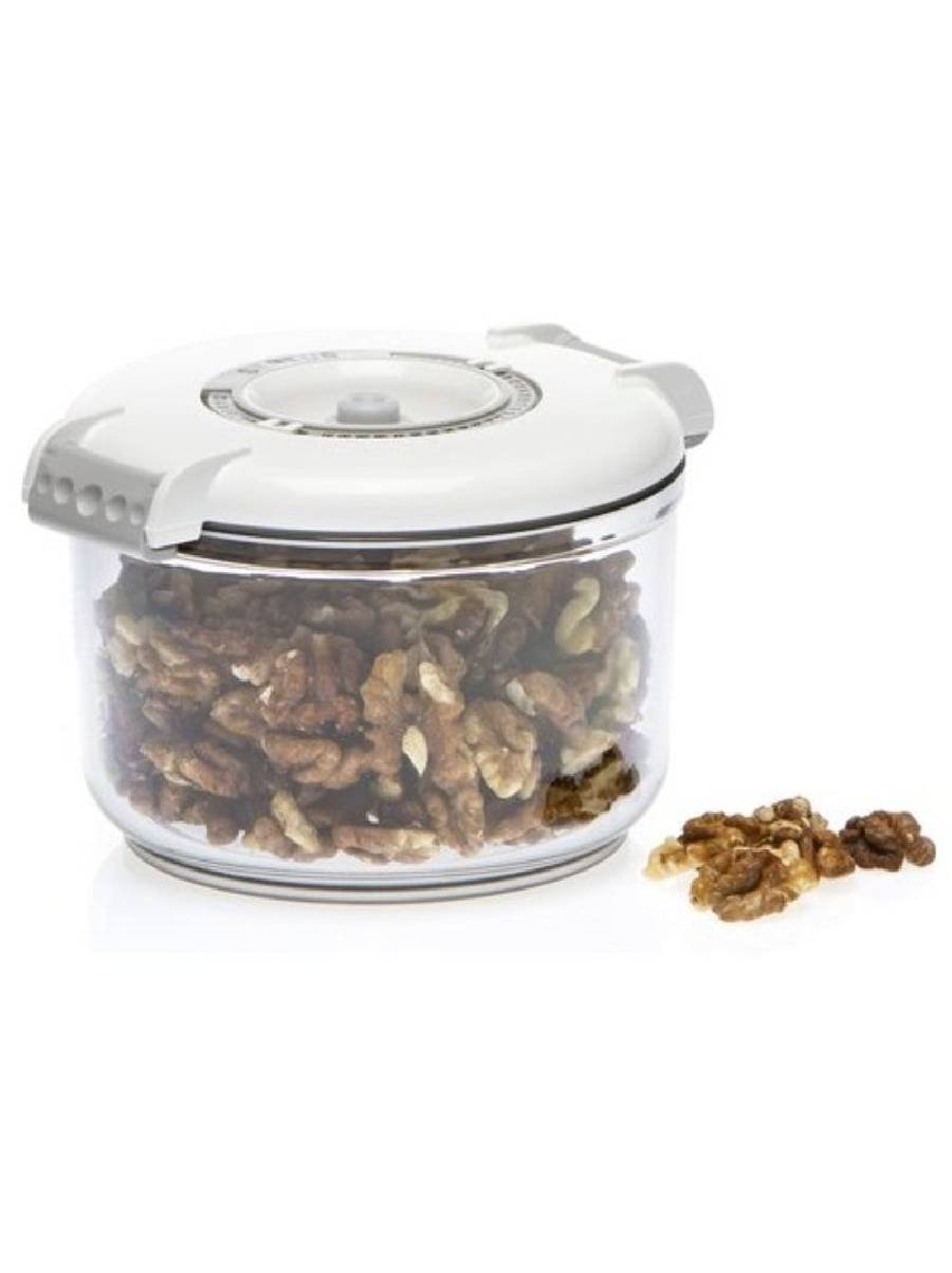 Status, Δοχείο Συντήρησης Τροφίμων Σε Κενό Αέρος Στρογγυλό 750 ml Άσπρο Status, Δοχείο Συντήρησης Τροφίμων Σε Κενό Αέρος Στρογγυλό 750 ml Άσπρο