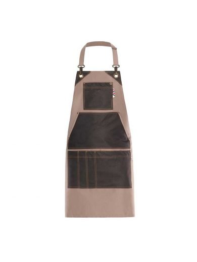 Giblor's Bib Apron Long Magritte Taupe Brown Giblor's Bib Apron Long Magritte Taupe Brown