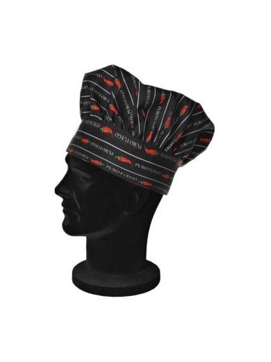 Giblor’s Σκούφος Σεφ Μαύρο Με Σχέδια Chili Giblor’s Σκούφος Σεφ Μαύρο Με Σχέδια Chili