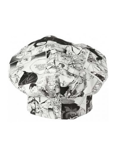 Giblor’s Σκούφος Σεφ Λευκός Με Σχέδια Comics Giblor’s Σκούφος Σεφ Λευκός Με Σχέδια Comics