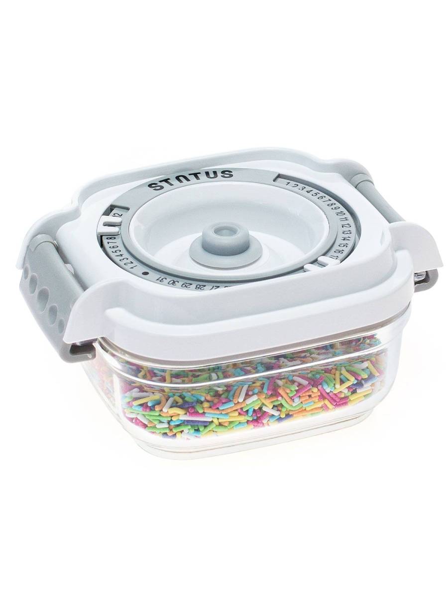 Status, Δοχείο Συντήρησης Τροφίμων Σε Κενό Αέρος Τετράγωνο 150 ml Ιδάνικο Για Bρέφη, 'Aσπρο Status, Δοχείο Συντήρησης Τροφίμων Σε Κενό Αέρος Τετράγωνο 150 ml Ιδάνικο Για Bρέφη, 'Aσπρο
