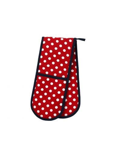 Dexam Double Oven Glove Polka Red Dexam Double Oven Glove Polka Red
