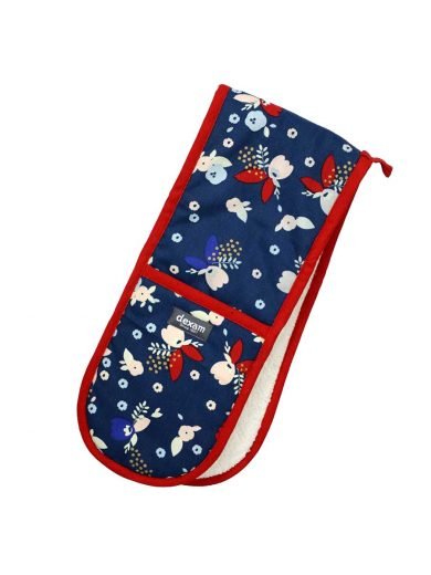 Dexam Double Oven Glove Bloom Blue Dexam Double Oven Glove Bloom Blue