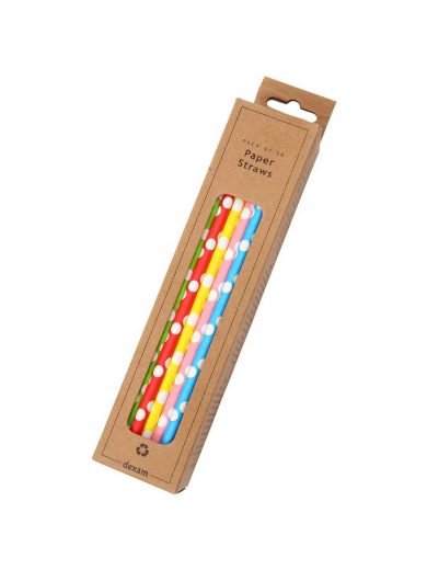 Dexam Καλαμάκια Polka Χάρτινα Σετ 50 τμχ Dexam Καλαμάκια Polka Χάρτινα Σετ 50 τμχ