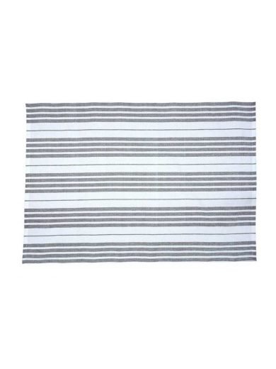 Dexam Tea Towel 100% Cotton Grey Stripe Slate Gray Dexam Tea Towel 100% Cotton Grey Stripe Slate Gray