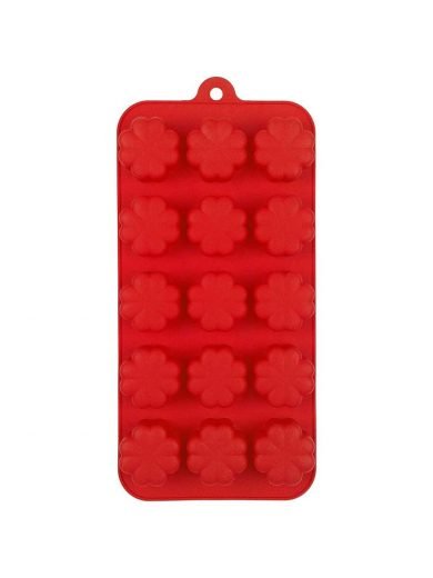 Dexam Chocolate Silicone Red Mould Flower Dexam Chocolate Silicone Red Mould Flower